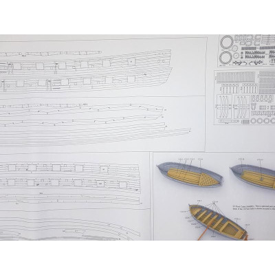 Vanguard Models HM Brig Harpy 1796 1:64 kit + měděné plankování