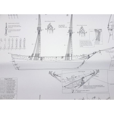 Vanguard Models HM Brig Harpy 1796 1:64 kit + měděné plankování