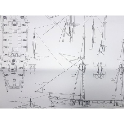 Vanguard Models HM Brig Harpy 1796 1:64 kit + měděné plankování