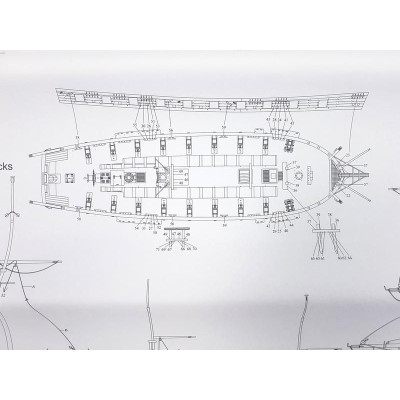 Vanguard Models HM Brig Harpy 1796 1:64 kit + měděné plankování