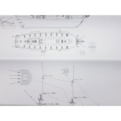 Vanguard Models HM Brig Harpy 1796 1:64 kit + měděné plankování