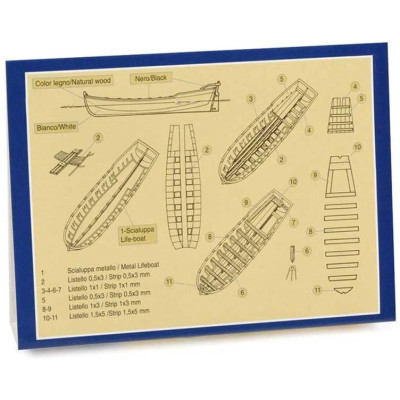 Krick Člun kormidlový dřevo/kov 70mm