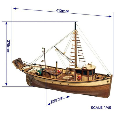 OCCRE Palamos rybářská loď 1:45 kit