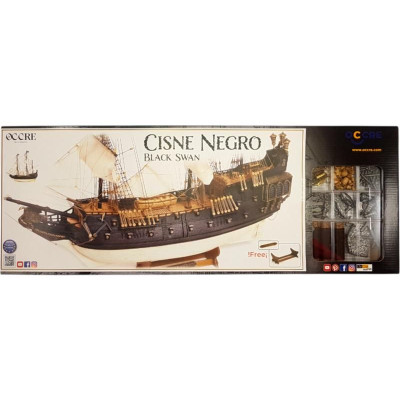 OCCRE Black Swan pirátská loď 1:75 kit