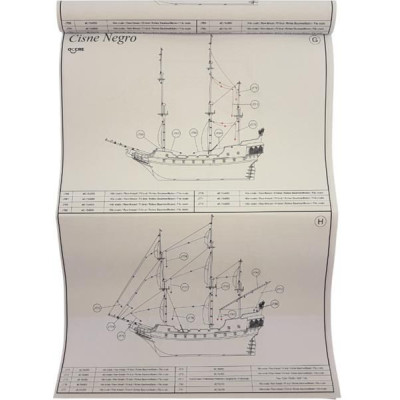 OCCRE Black Swan pirátská loď 1:75 kit