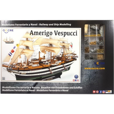OCCRE Amerigo Vespucci 1:100 + plachty Kit