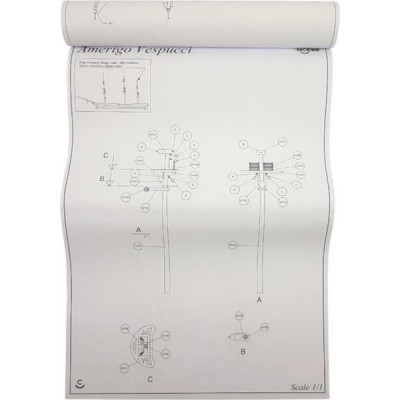 OCCRE Amerigo Vespucci 1:100 + plachty Kit