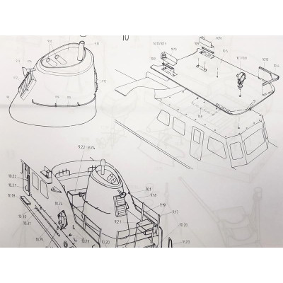 ROMARIN Policejní člun W3 s doplňky 1:25 kit