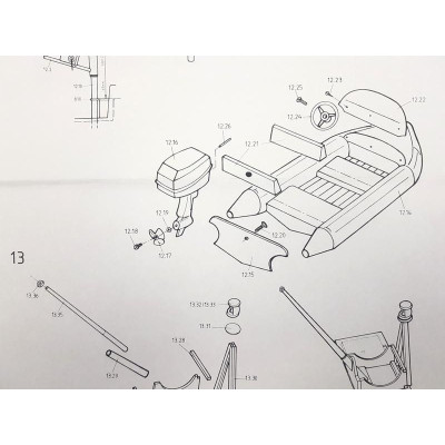 ROMARIN Policejní člun W3 s doplňky 1:25 kit