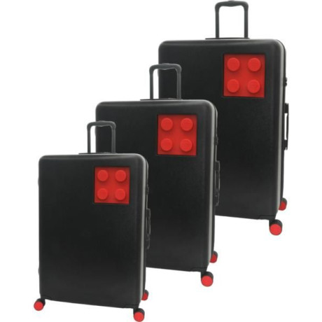 LEGO Luggage Cestovní kufr Urban 3 dílný set - černý/červený