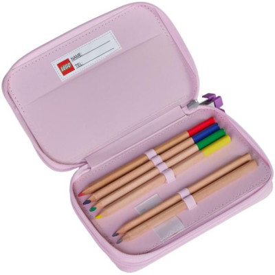 LEGO školní pouzdro 3-patrové s náplní - Flowers