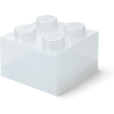 LEGO úložný box s víkem 250x250x180mm - třpytivá fialová