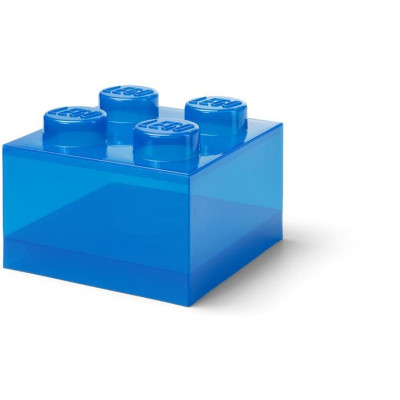 LEGO úložný box s víkem 250x250x180mm - třpytivá fialová