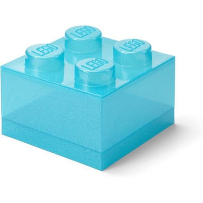 LEGO úložný box s víkem 250x250x180mm - třpytivá růžová