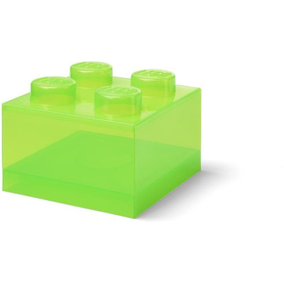 LEGO úložný box s víkem 250x250x180mm - třpytivá růžová