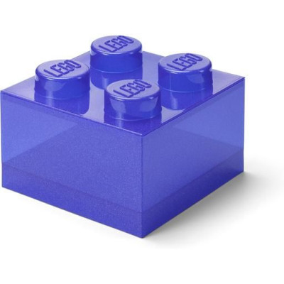 LEGO úložný box s víkem 250x250x180mm - průhledná zelená