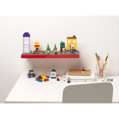 LEGO polička na vystavení stavebnic - červená