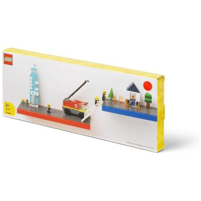 LEGO polička na vystavení stavebnic - červená