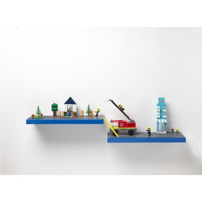 LEGO polička na vystavení stavebnic - modrá