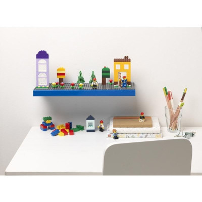 LEGO polička na vystavení stavebnic - modrá