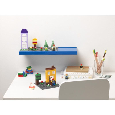 LEGO polička na vystavení stavebnic - modrá