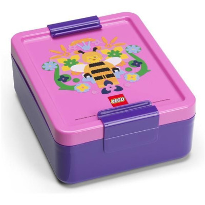 LEGO box na svačinu 170x135x69mm - Bee fialový