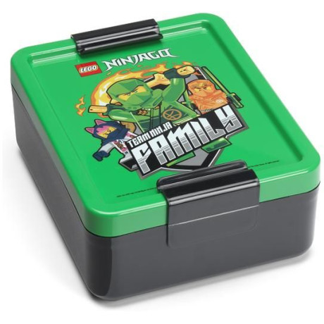 LEGO box na svačinu 170x135x69mm - Ninjago zelený