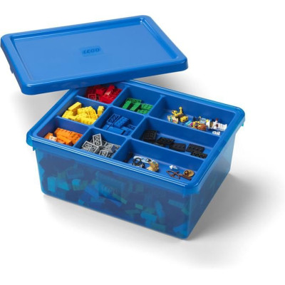 LEGO úložný box s organizérem červený
