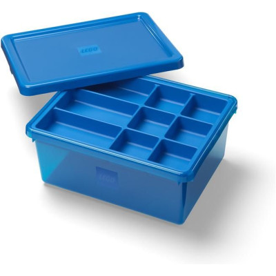 LEGO úložný box s organizérem modrý
