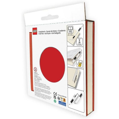 LEGO Zápisník s gelovým perem jako klipem a náhradní náplní - modrý
