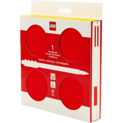 LEGO Zápisník s gelovým perem jako klipem a náhradní náplní - modrý