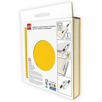 LEGO Zápisník s gelovým perem jako klipem a náhradní náplní - fialový