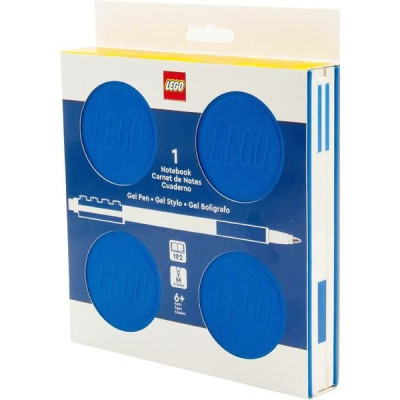 LEGO Zápisník s gelovým perem jako klipem a náhradní náplní - žlutý