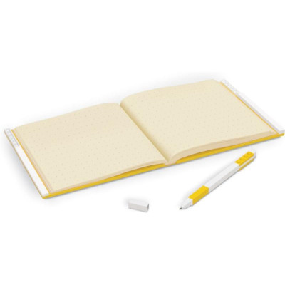 LEGO Zápisník s gelovým perem jako klipem a náhradní náplní - zelený