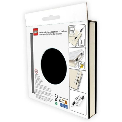 LEGO Zápisník s gelovým perem jako klipem a náhradní náplní - zelený