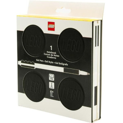 LEGO Zápisník s gelovým perem jako klipem a náhradní náplní - zelený