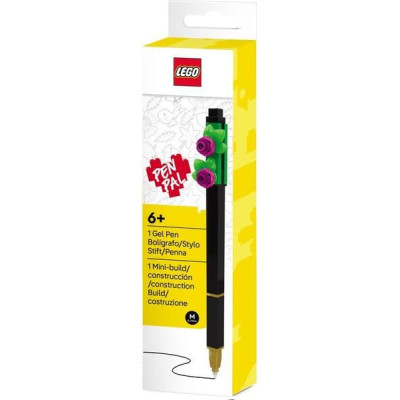LEGO Gelové pero černé - Botanicals růžová květina
