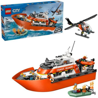 LEGO City - Záchranný člun pobřežní hlídky a vrtulník