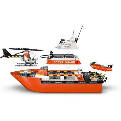 LEGO City - Záchranný člun pobřežní hlídky a vrtulník