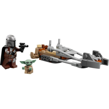 LEGO Star Wars - Mandalorian a Grogu a spídrová motorka