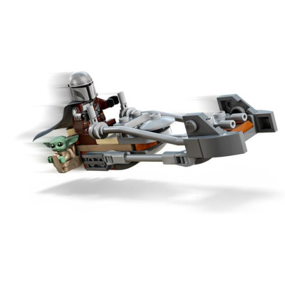 LEGO Star Wars - Mandalorian a Grogu a spídrová motorka
