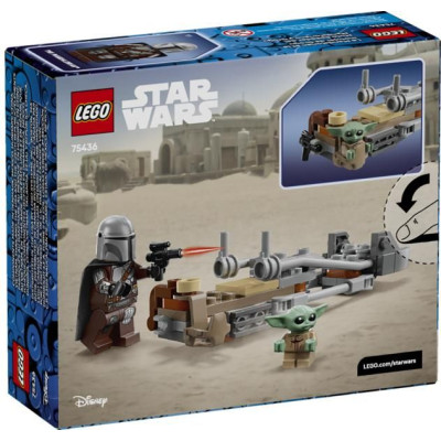 LEGO Star Wars - Mandalorian a Grogu a spídrová motorka