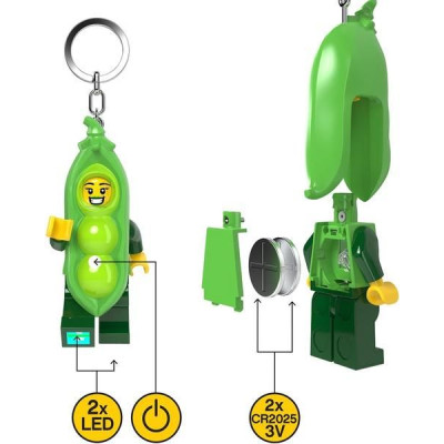 LEGO svítící klíčenka - Hrášek