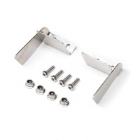 Pótalkatrész a Proboat Sonicwake 24 RC modellhajóhoz: irányított uszonyok (bal és jobb). Rozsdamentes acélból készült, rozsdamentes csavarokkal és anyákkal együtt.