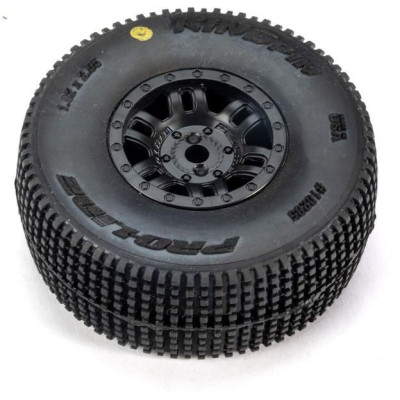 Pro-Line kolo 1:16, pneu King Pin, disk černý H12mm (4): Mojave Grom