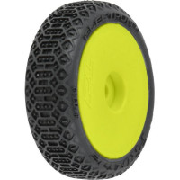 Első és hátsó komplett Pro-Line kerekek 1:24-es RC autómodellekhez (Losi Micro-B). A tárcsa sárga. Electron 2.0 gumik - elöl és hátul. A vezetőfülke 7 mm-es hatszögletű. Nyitott cellás betét.