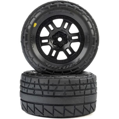 Pro-Line kolo 1:16 s pneu Menace, disk Split Six černý 12mm (2): Arrma Mini Kraton