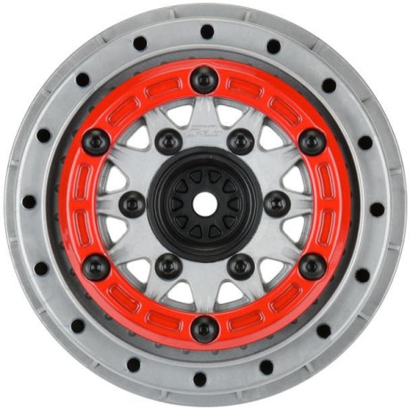 Pro-Line disk 2.2/3.0" Raid bead lock H12/H14 SC šedý/červený