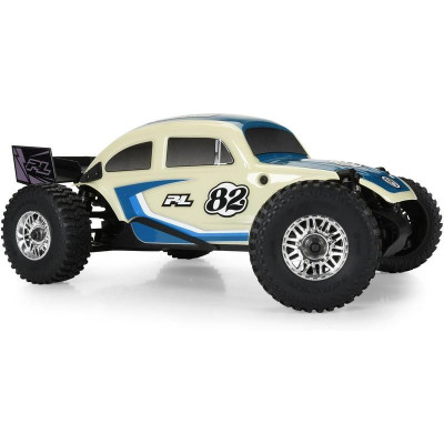 Pro-Line karosérie Class 1 VW brouk modrá, kola Chrome Diablo 12mm s pneu Flat Iron: Arrma Typhon Grom