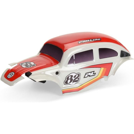 Pro-Line karosérie Class 1 VW brouk červená, kola Chrome Diablo 12mm s pneu Flat Iron: Arrma Typhon Grom
